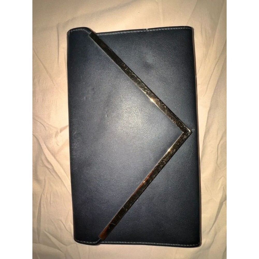 ALDO Black clutch bag with gold-tone chain